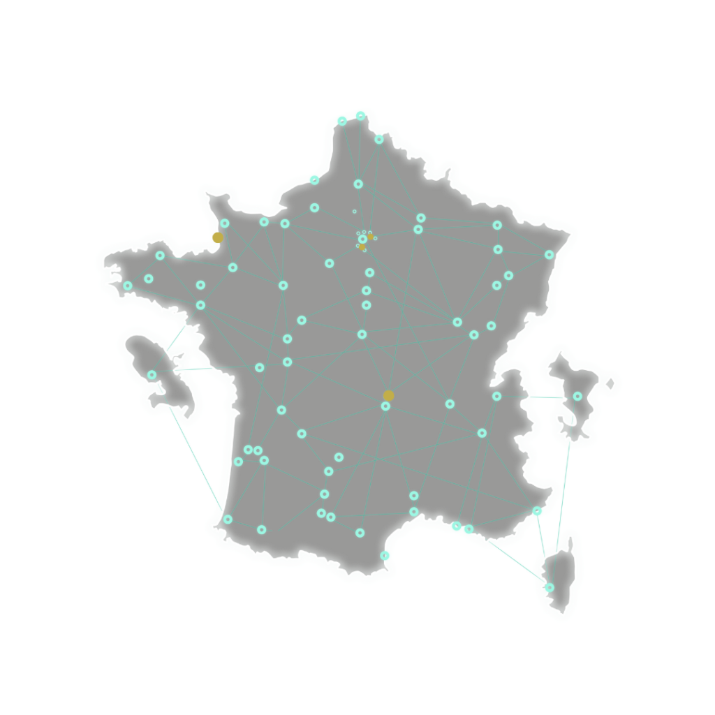 Carte de la tournée de Bolchegeek.