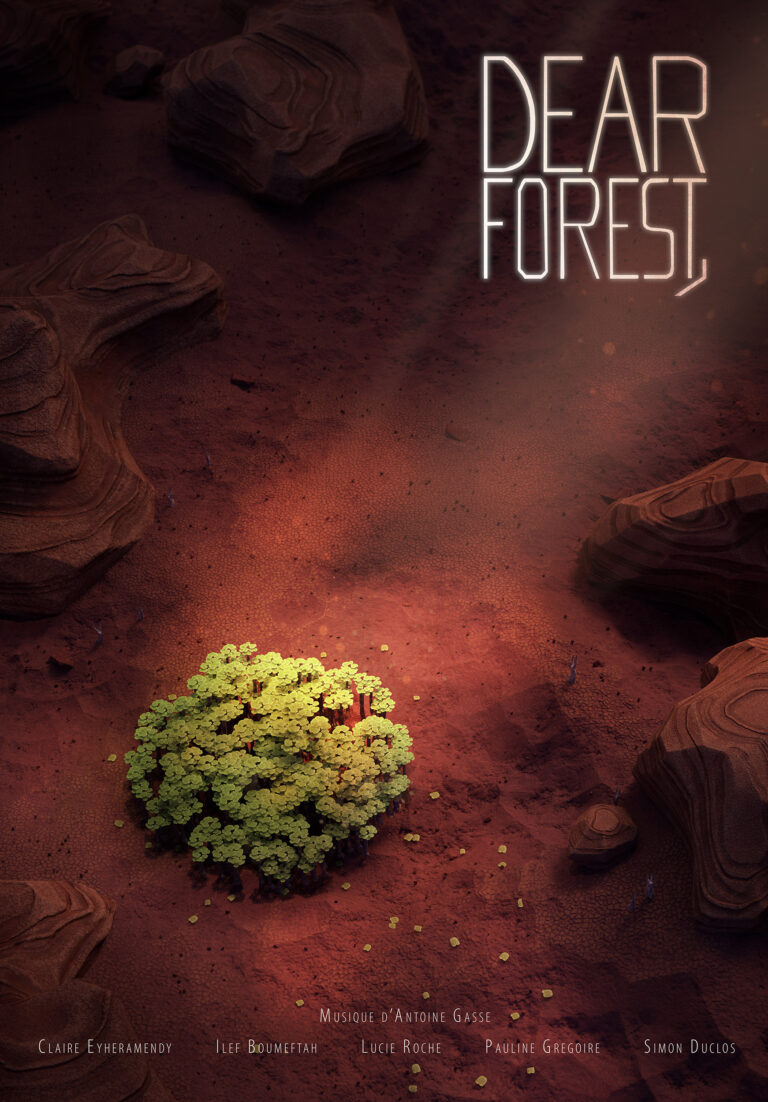 Affiche du film Dear Forest, de Claire Eyheramendy, Ilef Boumeftah, Simon Duclos, Pauline Gregoire et Lucie Roche